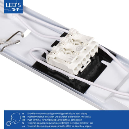 4 PACK - LED's Light Complete LED TL lamp met LED buis 60 cm - Binnen en buiten - 1100 lm - 1x6W