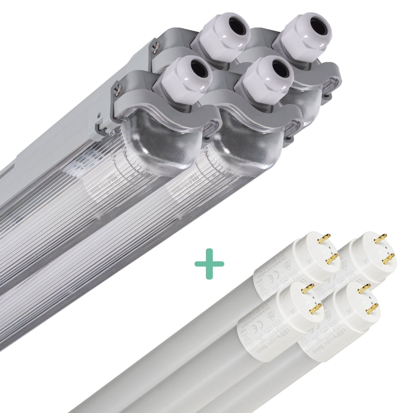 Proventa LED TL armaturen set - Waterdicht & Helder licht - 4 stuks