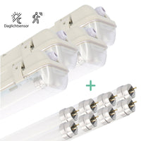 Comnox - LED's Light TL armatuur met sensor – Comfortabele buitenverlichting – Waterdicht – 120 cm – 14W per buis – 4000K – Lumen en sensoren