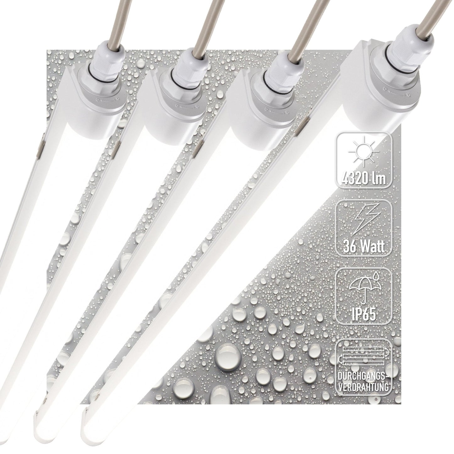 Comnox - LED's Light LED TL lamp - Koppelbaar en waterdicht - 4 pack