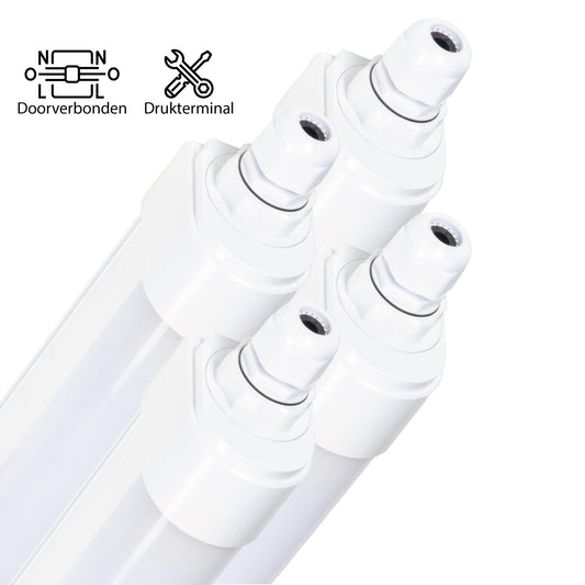 Comnox - LED TL lamp 120 cm - Direct helder licht voor lange ruimtes - Koppelbaar tot 10 lampen - Waterdicht IP65 - 36W 4320lm 4000K