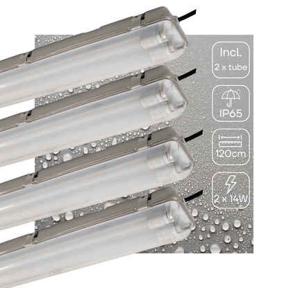 Proventa LED TL Armatuur - Slimme Verlichting met Sensor - 120cm 4-pack