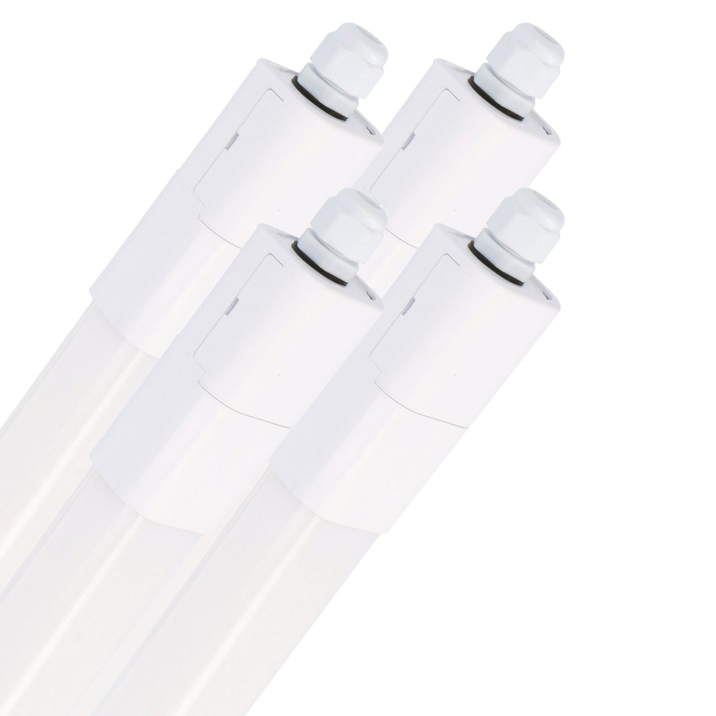 4x witte LED-lampen voor binnen met kabelverbinding