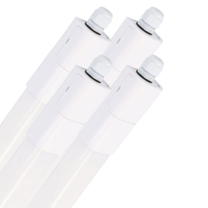4x witte LED-lampen voor binnen met kabelverbinding