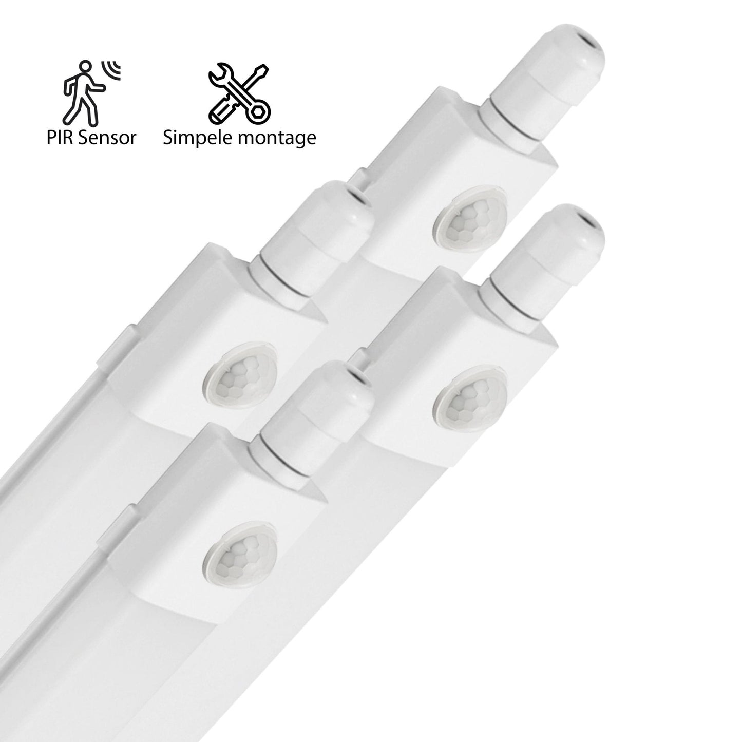 Comnox - LED TL verlichting met sensor - Robuuste buitenverlichting - 4 pack