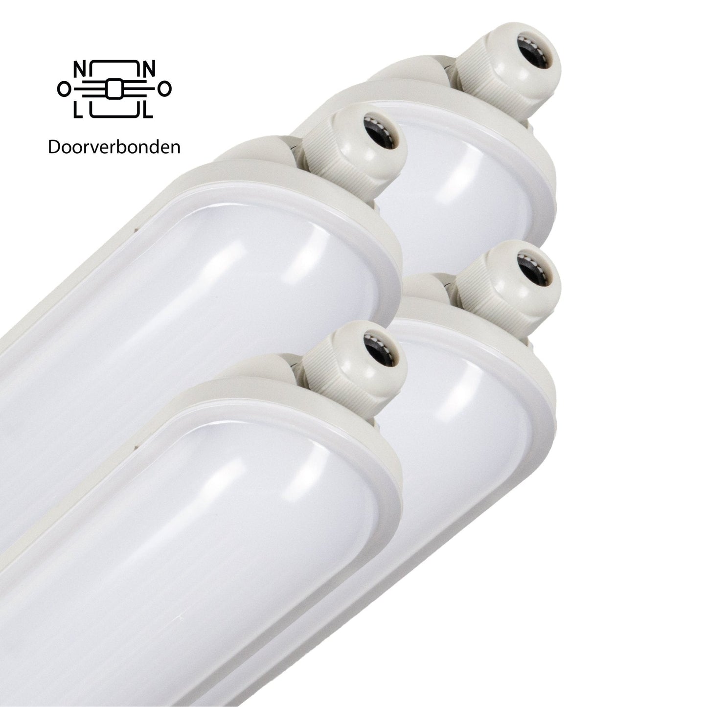 Comnox - LED's Light Pro Koppelbaar TL armatuur 120 cm - Direct helder licht - Energiezuinig - 4640 lm - 29 W - waterdicht IP65 - wit