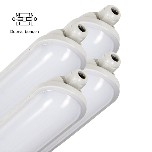 Comnox - LED's Light Pro Koppelbaar TL armatuur 120 cm - Direct helder licht - Energiezuinig - 4640 lm - 29 W - waterdicht IP65 - wit
