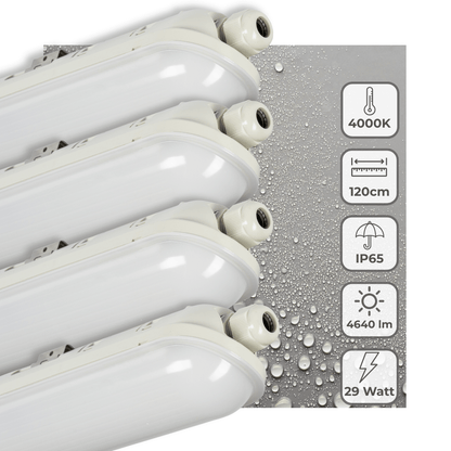 Comnox - LED's Light Pro Koppelbaar LED TL armatuur - Waterdicht & Schokbestendig - 120 cm