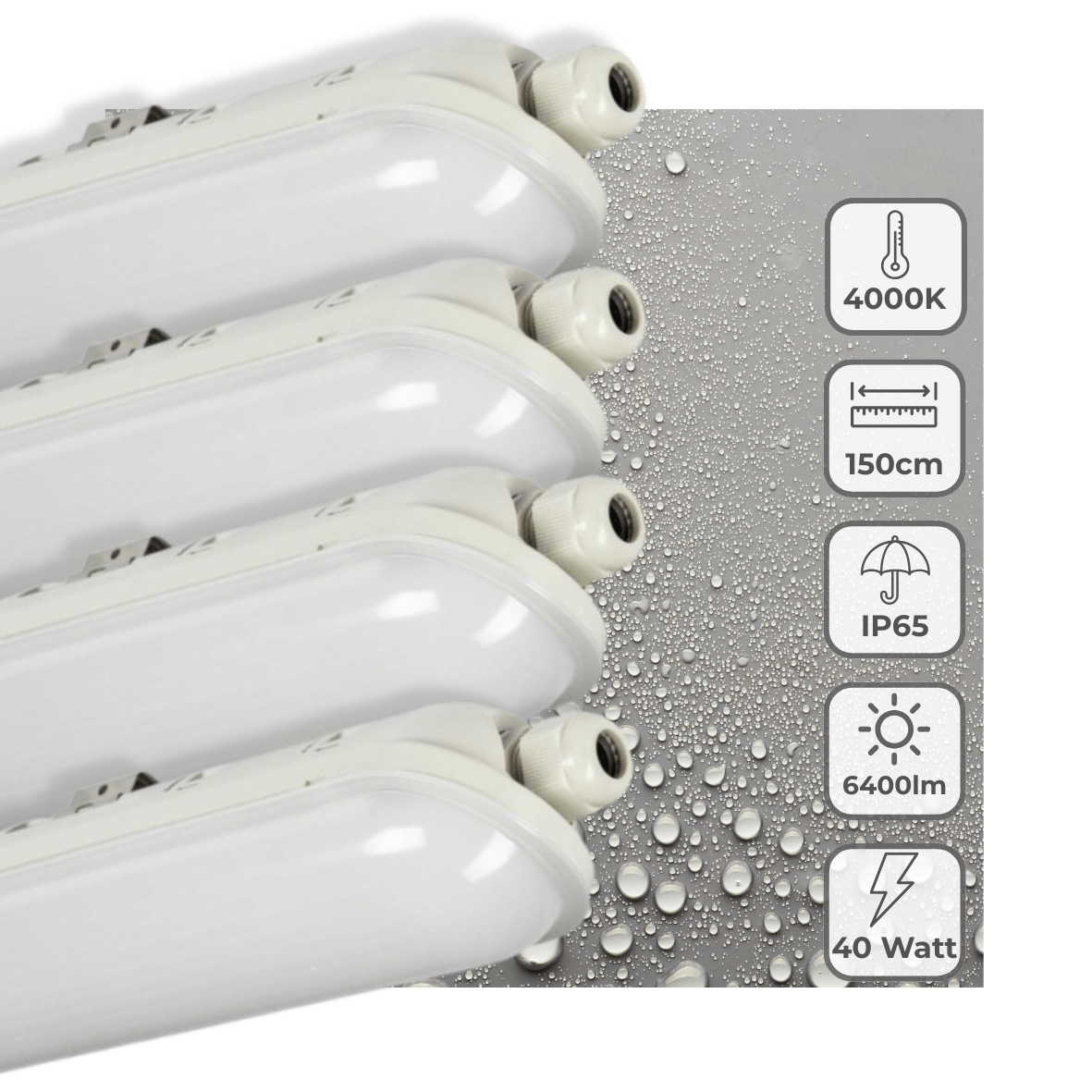 Comnox - LED's Light Pro Premium - Krachtige Koppelbare LED TL Armatuur - 4 Pack