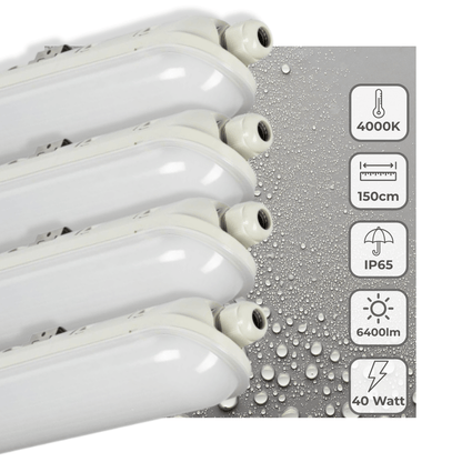 Comnox - LED's Light Pro Premium - Krachtige Koppelbare LED TL Armatuur - 4 Pack