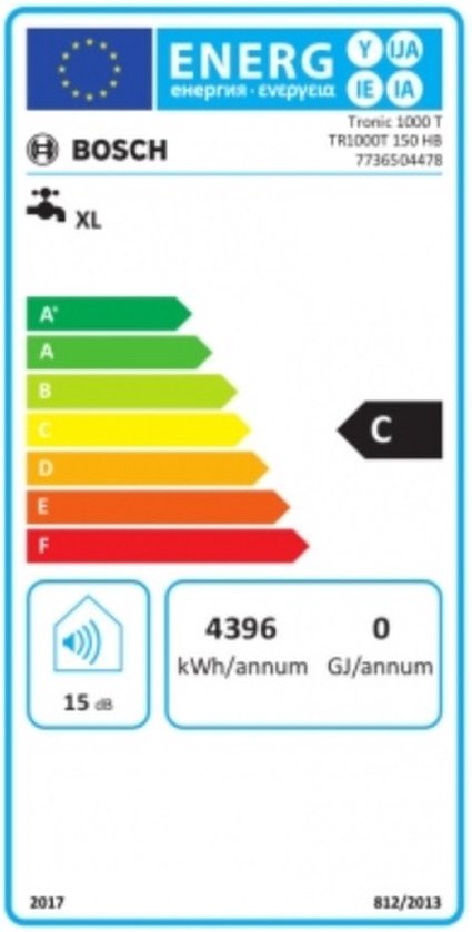 150 liter Horizontale Bosch Elektrische Boiler (wandmodel)