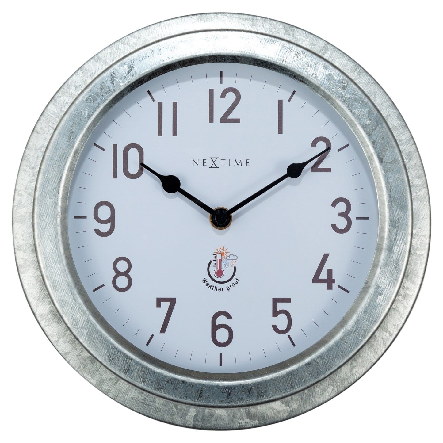 Comnox - NeXtime Poppy - Weerbestendige Buitenklok - Metaal 22cm