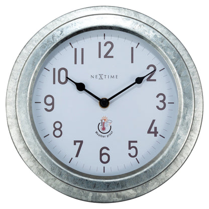Comnox - NeXtime Poppy - Weerbestendige Buitenklok - Metaal 22cm
