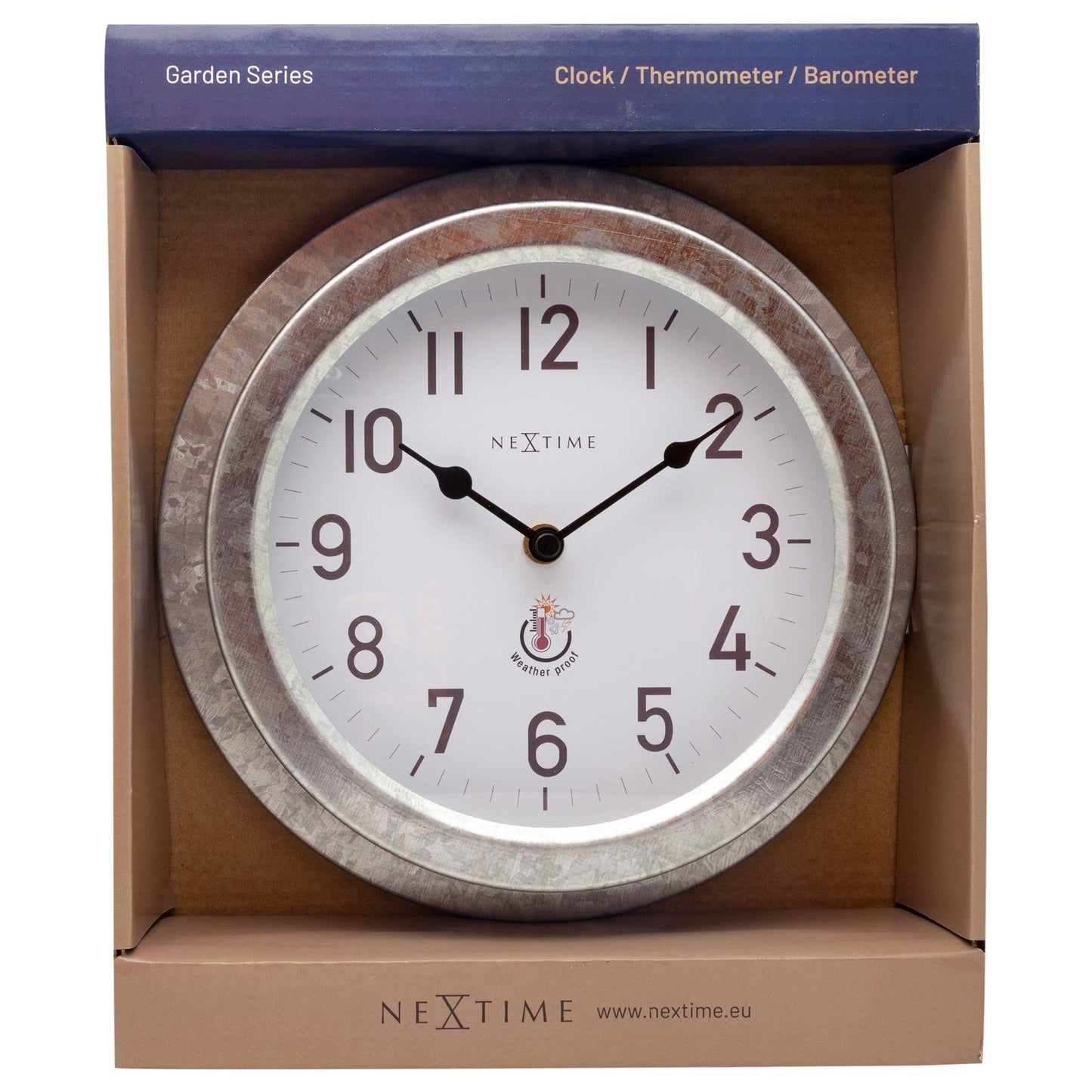 Comnox - NeXtime Poppy - Weerbestendige Buitenklok - Metaal 22cm