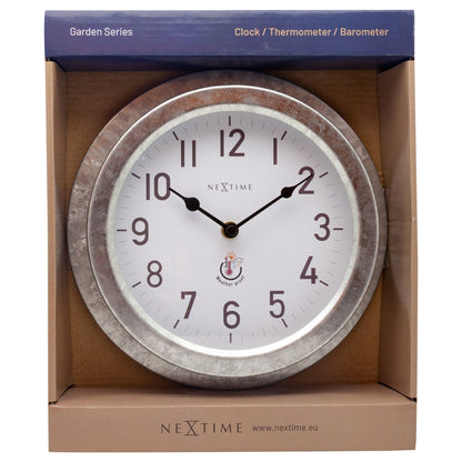 Comnox - NeXtime Poppy - Weerbestendige Buitenklok - Metaal 22cm