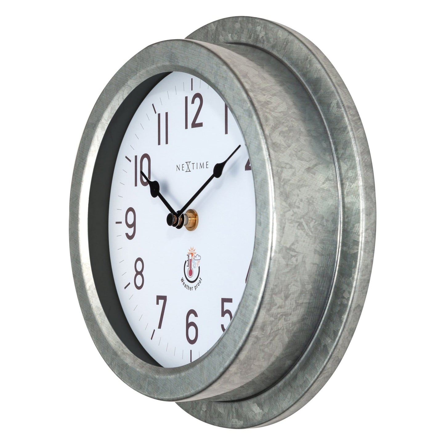 Comnox - NeXtime Poppy - Weerbestendige Buitenklok - Metaal 22cm