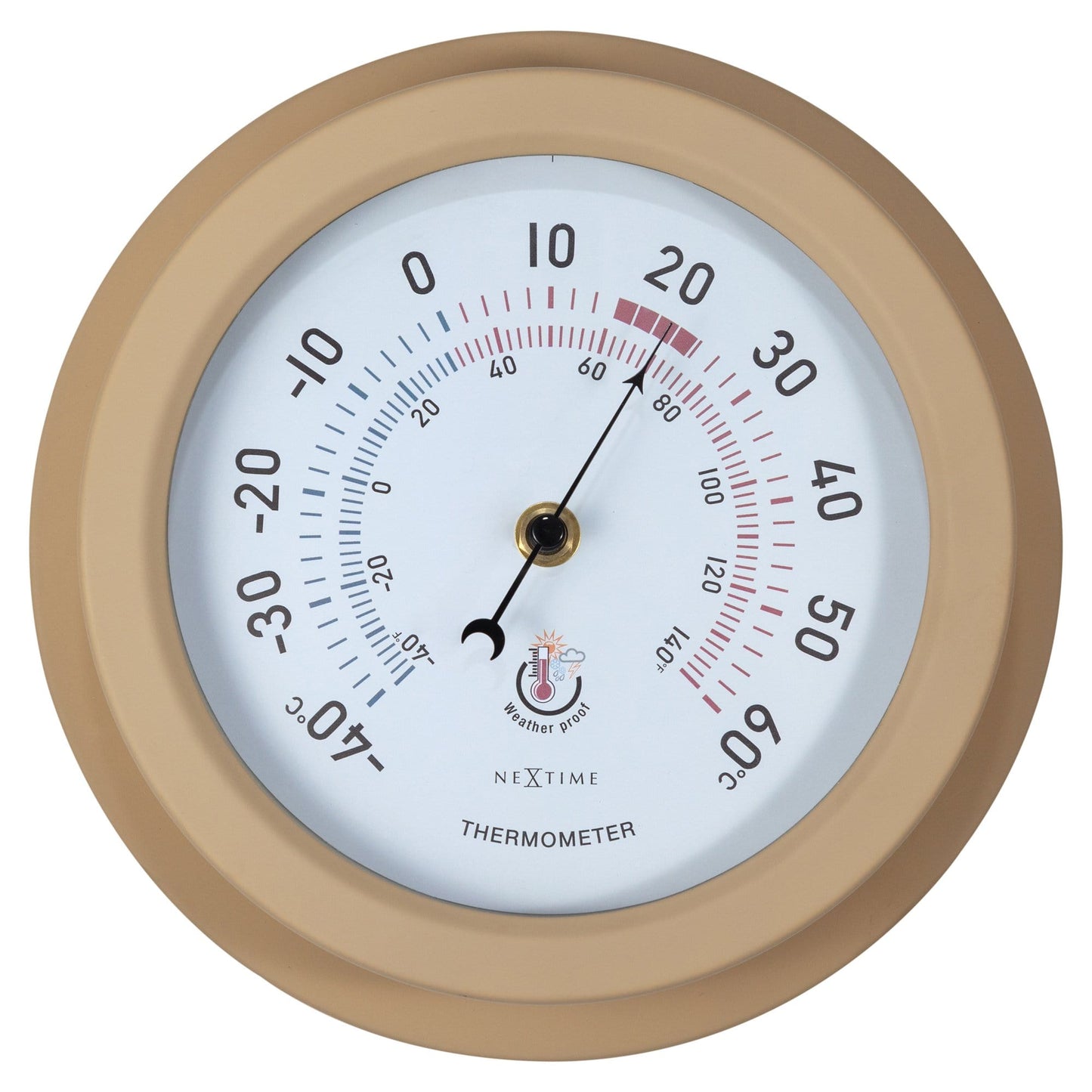 NeXtime Lily - Weerbestendige Tuinthermometer - Metaal 22cm