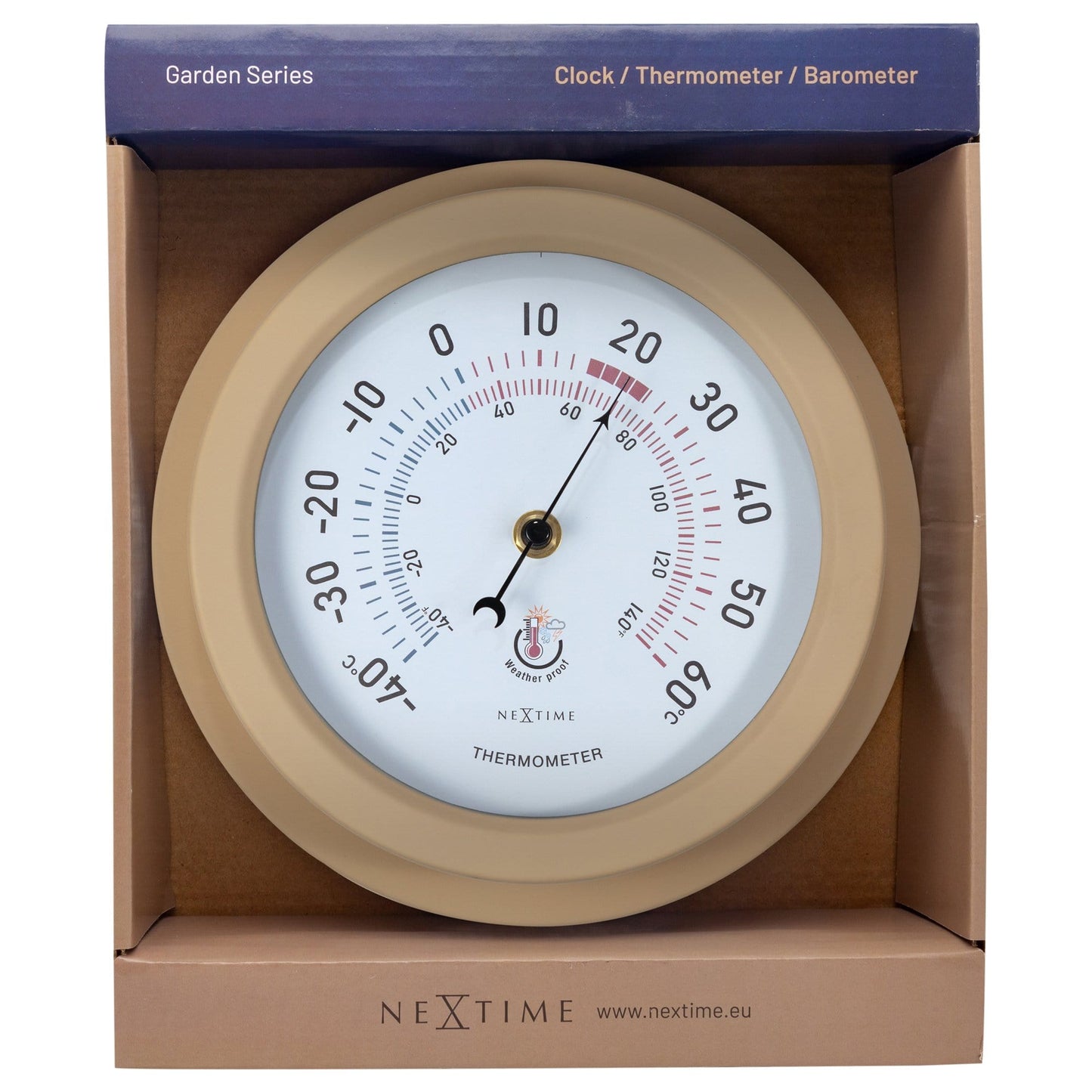 NeXtime Lily - Weerbestendige Tuinthermometer - Metaal 22cm