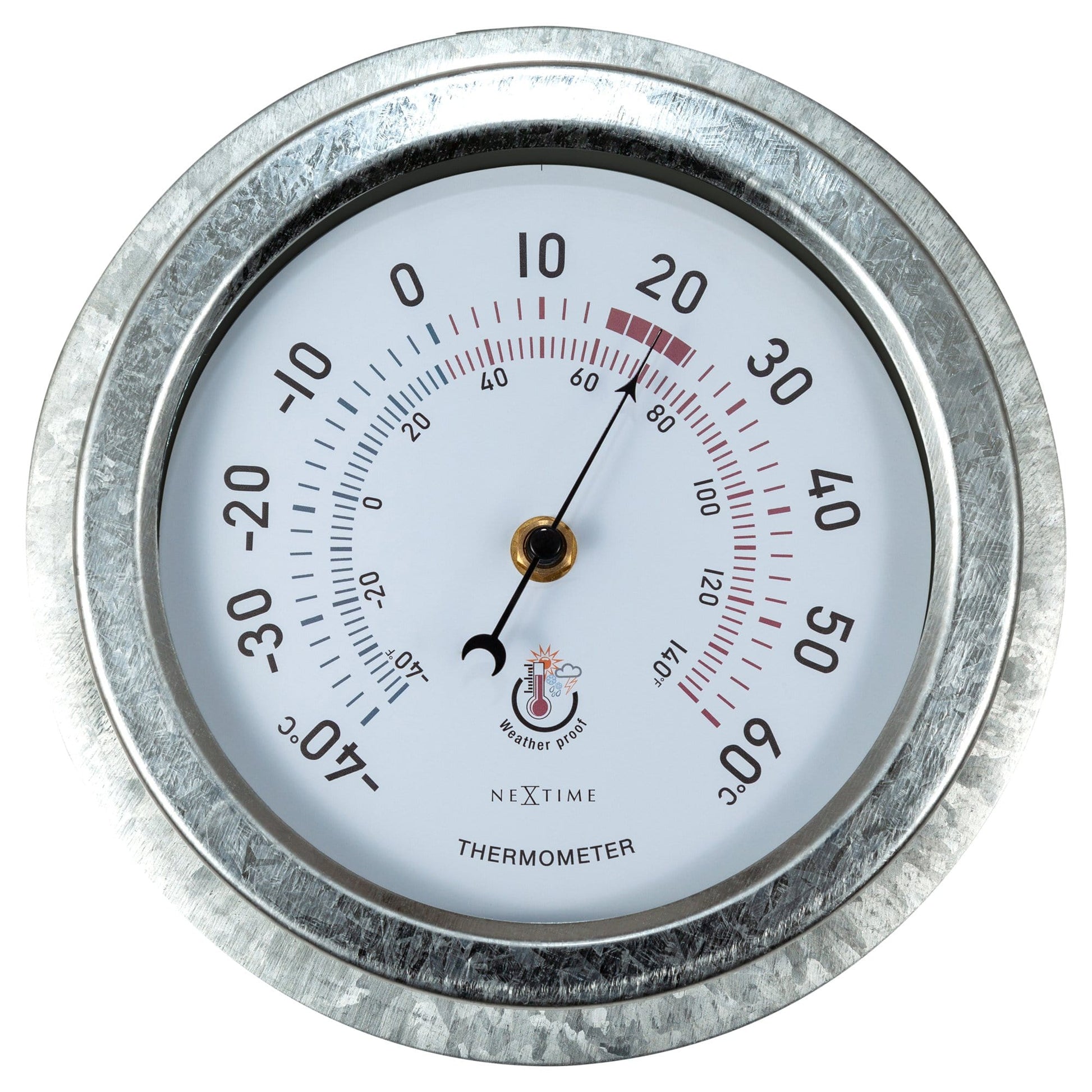 NeXtime Lily - Weerbestendige Tuinthermometer - Metaal 22cm