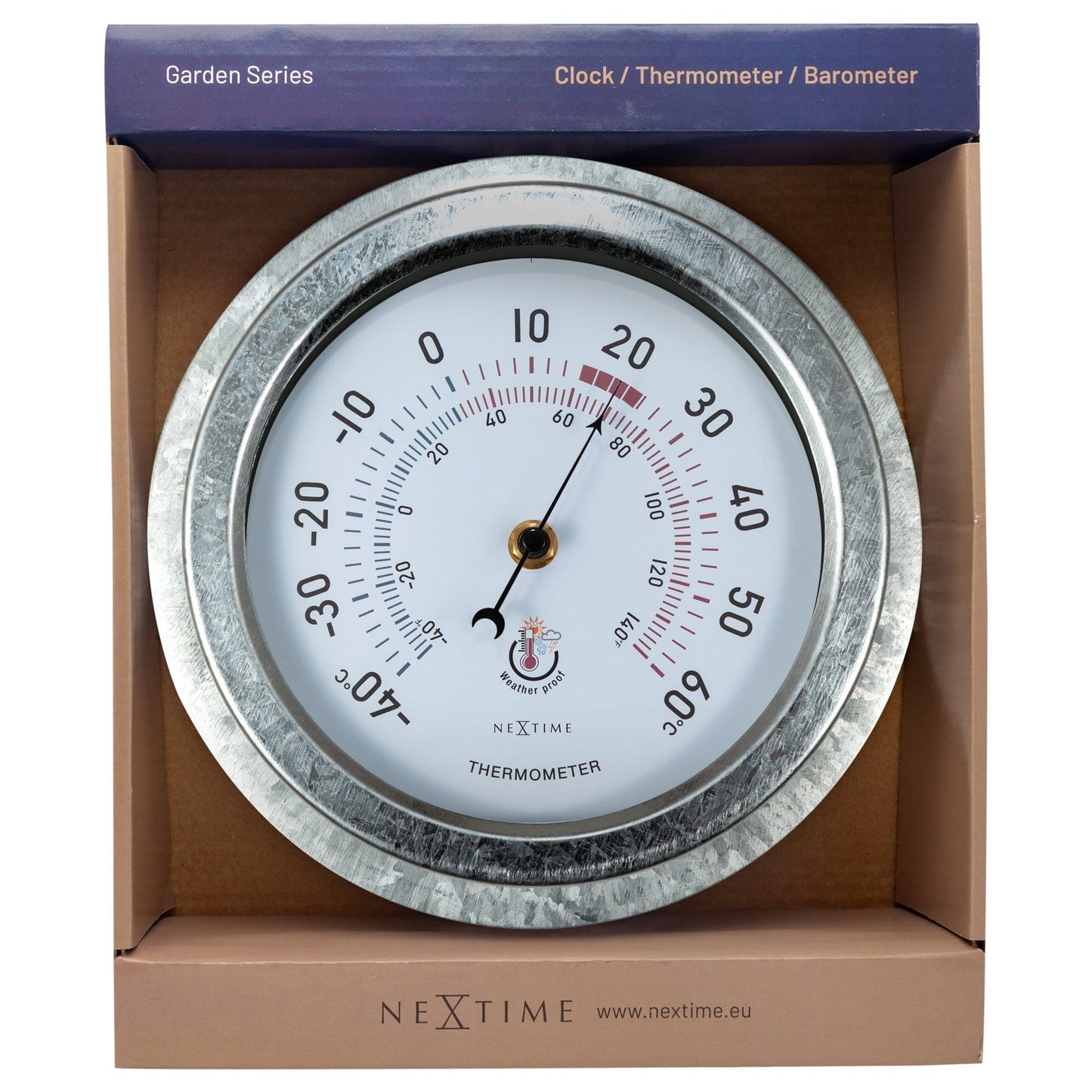 NeXtime Lily - Weerbestendige Tuinthermometer - Metaal 22cm