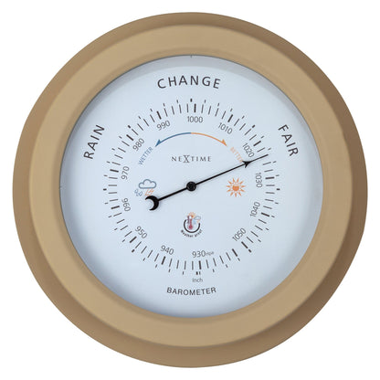 NeXtime Orchid Barometer - Weerbestendig en Robuust - 22cm Metaal