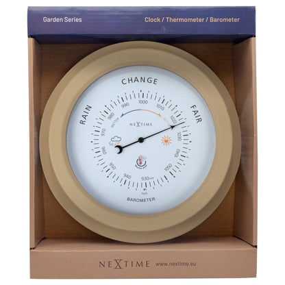 NeXtime Orchid Barometer - Weerbestendig en Robuust - 22cm Metaal