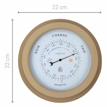 NeXtime Orchid Barometer - Weerbestendig en Robuust - 22cm Metaal