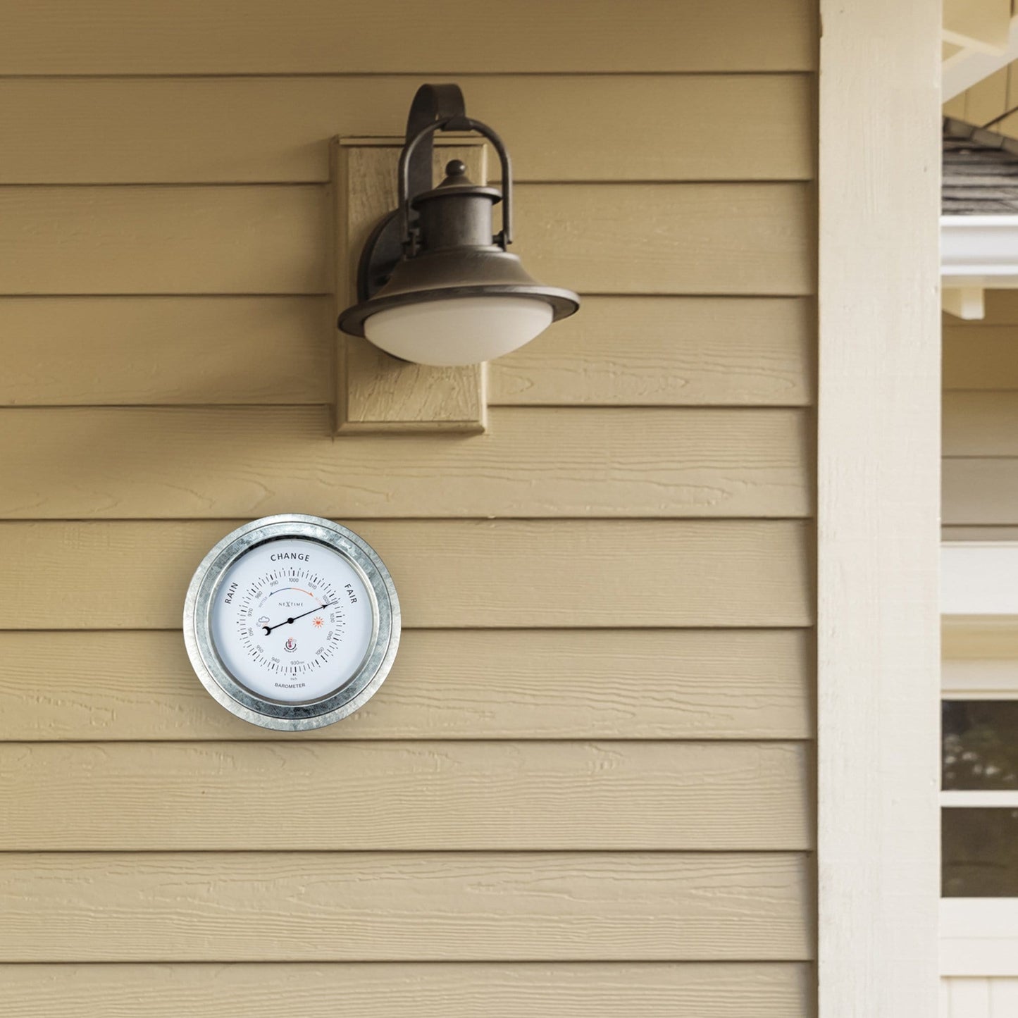NeXtime Orchid Barometer - Weerbestendig en Robuust - 22cm Metaal
