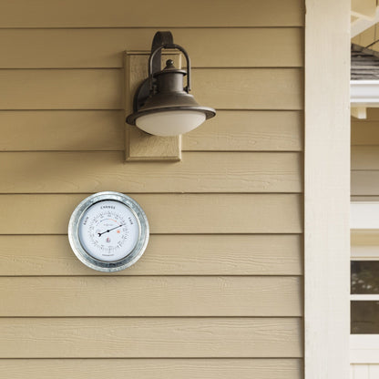 NeXtime Orchid Barometer - Weerbestendig en Robuust - 22cm Metaal