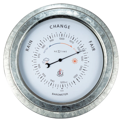 NeXtime Orchid Barometer - Weerbestendig en Robuust - 22cm Metaal