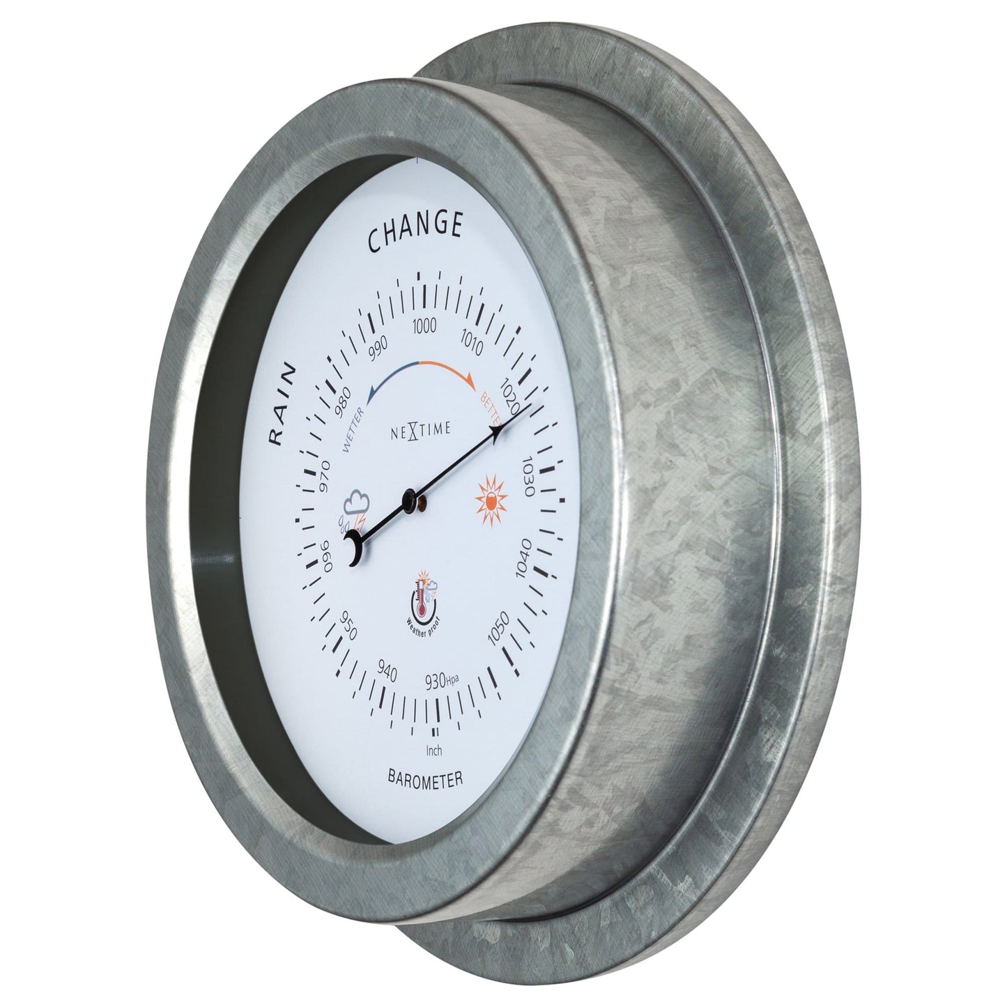 NeXtime Orchid Barometer - Weerbestendig en Robuust - 22cm Metaal