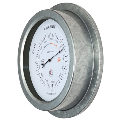 NeXtime Orchid Barometer - Weerbestendig en Robuust - 22cm Metaal