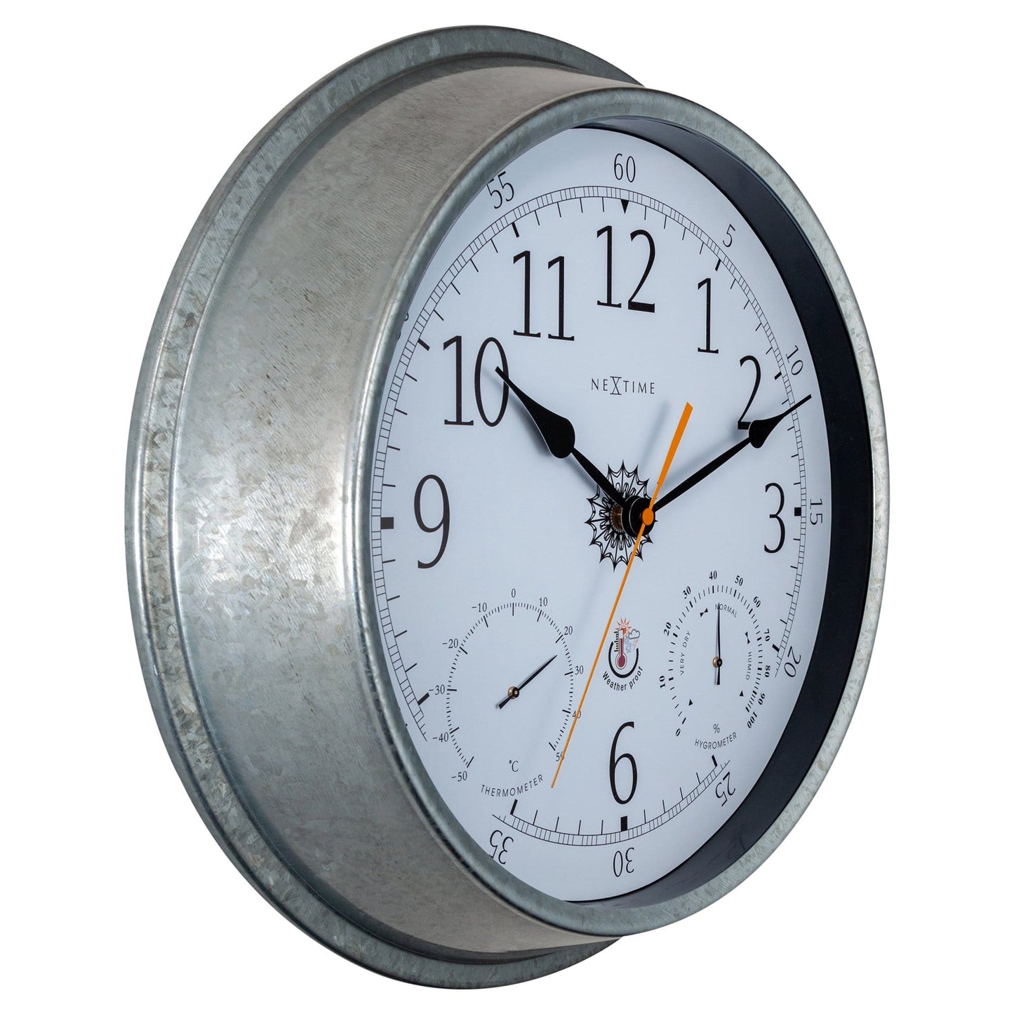 Comnox - NeXtime Tulip - Weerbestendige Tuinklok met Thermometer en Hygrometer - 40.5 cm