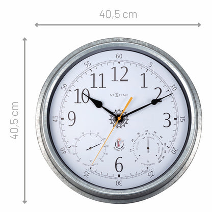 Comnox - NeXtime Tulip - Weerbestendige Tuinklok met Thermometer en Hygrometer - 40.5 cm
