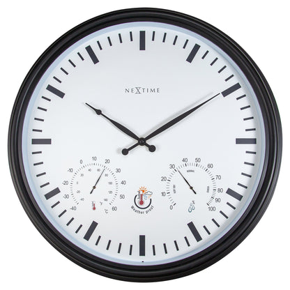 NeXtime Sunflower - Weerbestendige Tuinklok met Thermometer en Hygrometer - 50,8 cm