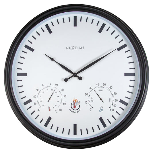 Comnox - NeXtime Sunflower - Weerbestendige Tuinklok met Thermometer en Hygrometer - 50,8 cm