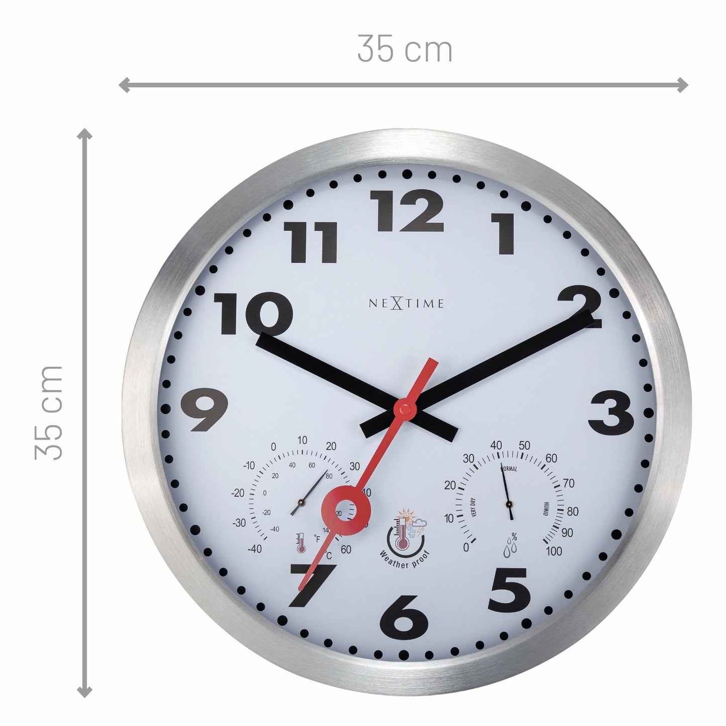 NeXtime Clematis - Weerbestendig Weerstation - 35cm Aluminium