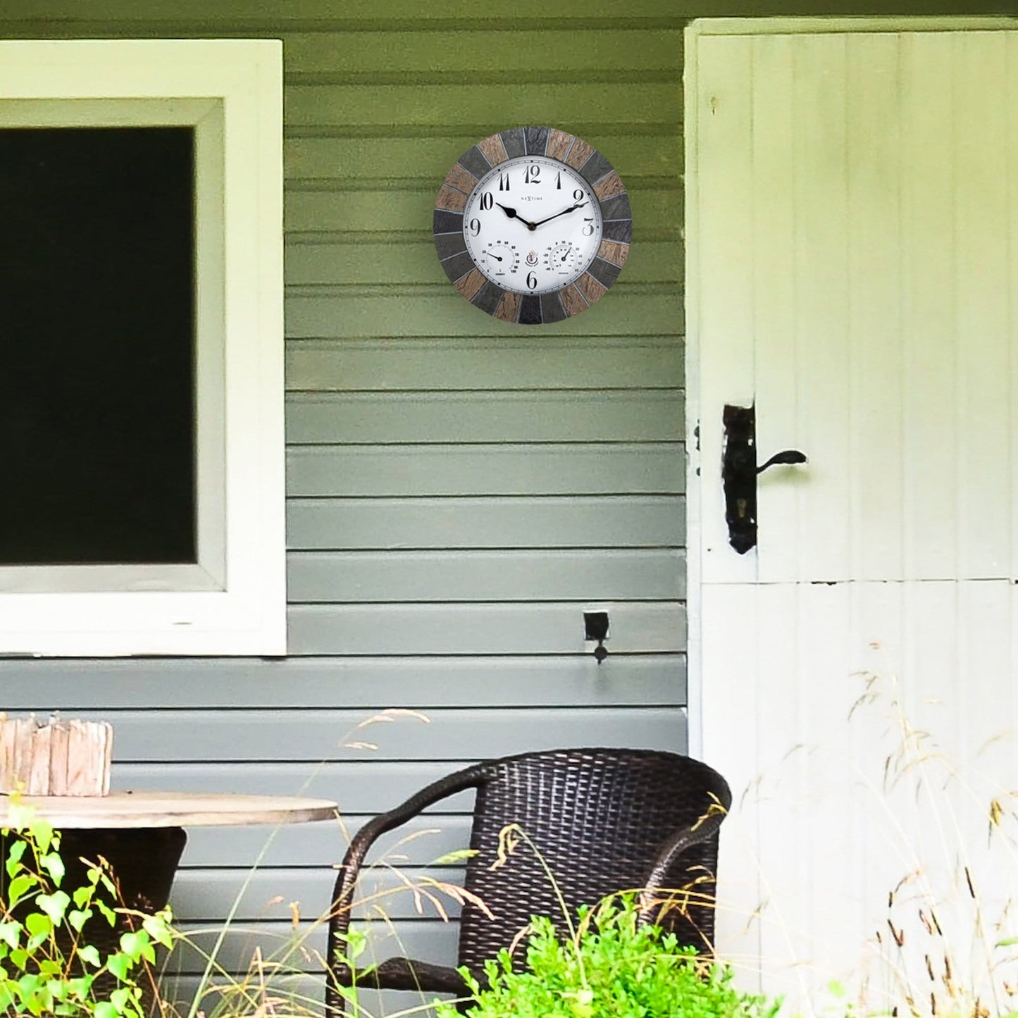 NeXtime Aster - Weerstation en Wandklok - Weatherproof - 26cm