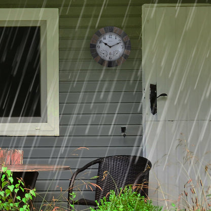NeXtime Aster - Weerstation en Wandklok - Weatherproof - 26cm