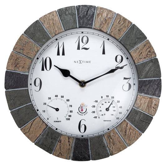 Comnox - NeXtime Aster - Weerstation en Wandklok - Weatherproof - 26cm