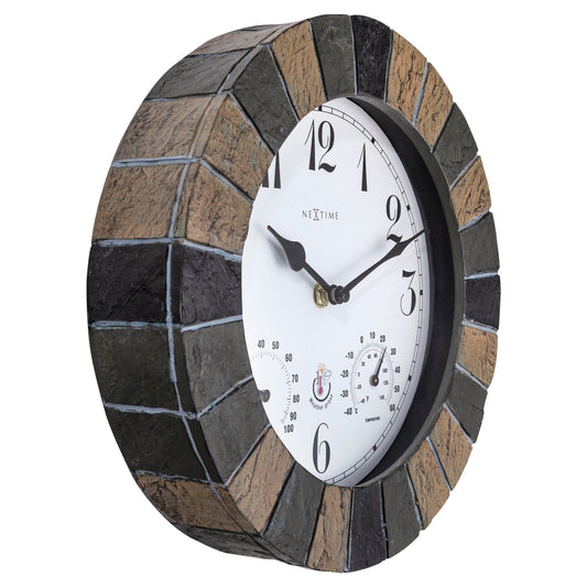 Comnox - NeXtime Aster - Weerstation en Wandklok - Weatherproof - 26cm