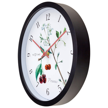 NeXtime Prunus - Weerbestendige wandklok met kersenbloesem - 30,5 cm