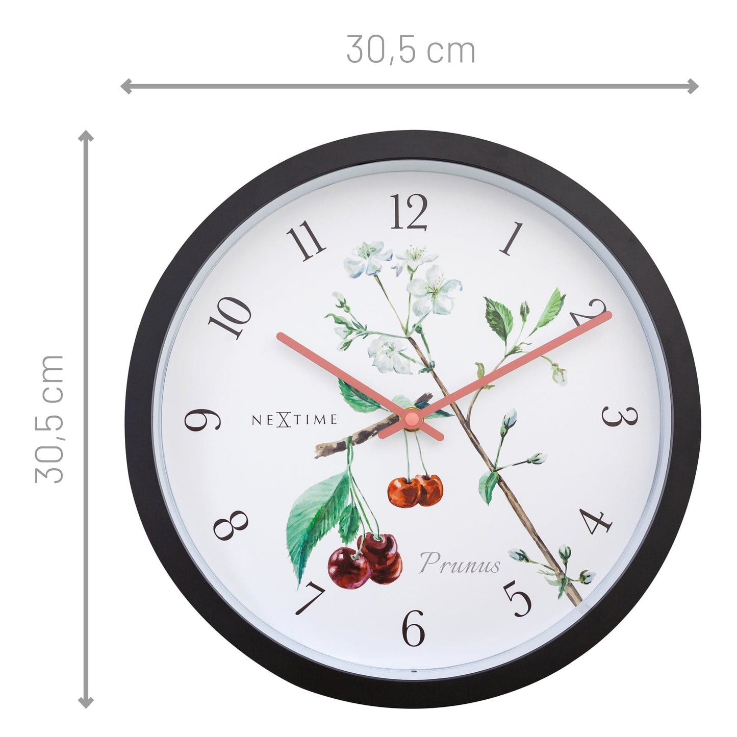 NeXtime Prunus - Weerbestendige wandklok met kersenbloesem - 30,5 cm
