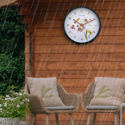 NeXtime Silene - Weerbestendige Buitenklok - Botanisch Design