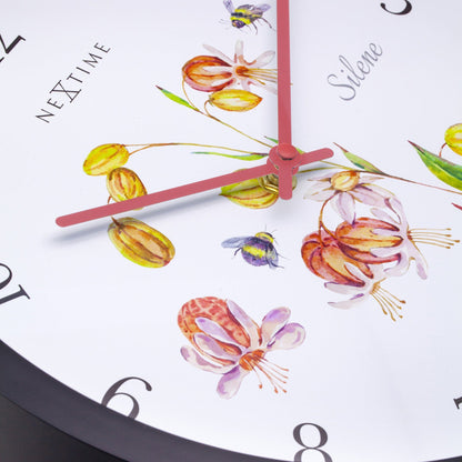NeXtime Silene - Weerbestendige Buitenklok - Botanisch Design