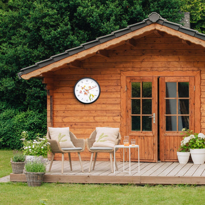NeXtime Silene - Weerbestendige Buitenklok - Botanisch Design