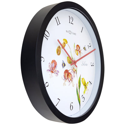 NeXtime Silene - Weerbestendige Buitenklok - Botanisch Design