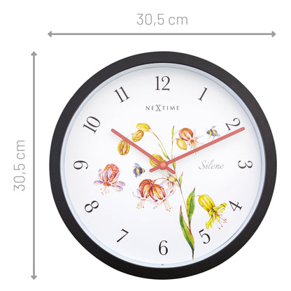 NeXtime Silene - Weerbestendige Buitenklok - Botanisch Design