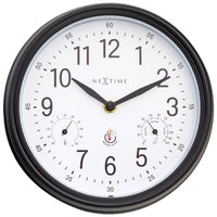 NeXtime Jasmine - Weerstation Wandklok - Weatherproof - 23.5 cm