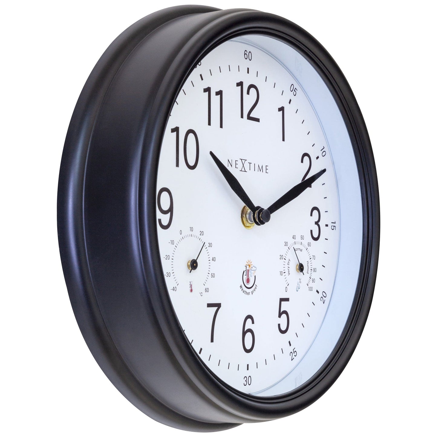 NeXtime Jasmine - Weerstation Wandklok - Weatherproof - 23.5 cm